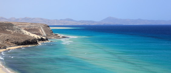 wilde Küste der Insel Fuerteventura