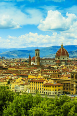 Fototapeta na wymiar Florence, Italy - view of the city and Cathedral Santa Maria del