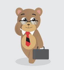 Teddy bear with suitcase