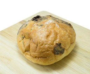 chocolate bread, isolated