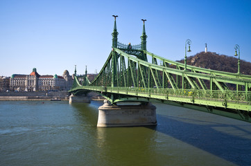 Liberty Bridge in Budapest, Hungary