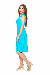 beautiful woman in dress.