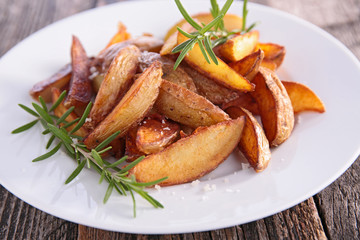 french fries and rosemary