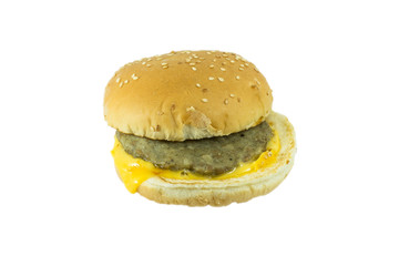 pork burgers on white background isolated