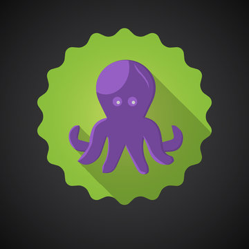 Summer Travel Sea Octopus Squid flat vector icon