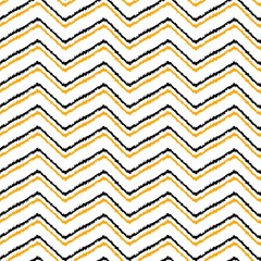 Seamless Ikat pattern with zigzag lines