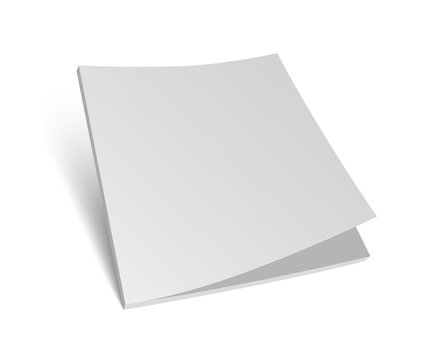 isolated 3D blank brochure cover