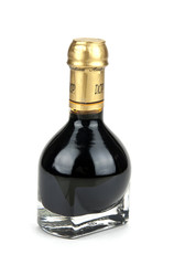 Traditional italian balsamic vinegar inside a special bottle iso