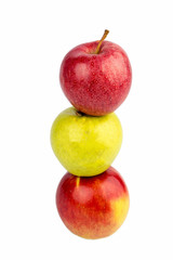 Äpfel auf weißem Hintergrund