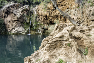 Pegos do inferno, a waterfall in hidenn natural area, Algarve.