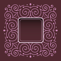 Elegant frame ornament