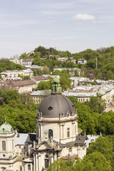Obraz premium LVOV, UKRAINE - MAY 3, 2015: Dominican cathedral in Lvov