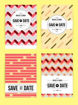 abstract cards with date