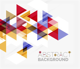 Abstract geometric background. Modern overlapping triangles