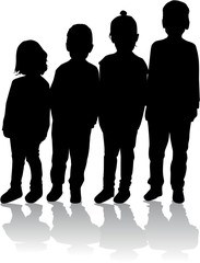 children silhouette