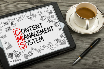 CMS concept: content management system