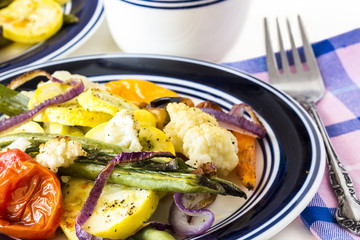 Roasted vegetables.