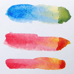 Abstract Watercolor Three Shapes for Background
