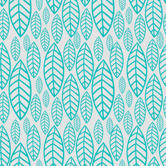 Vector leaf seamless pattern