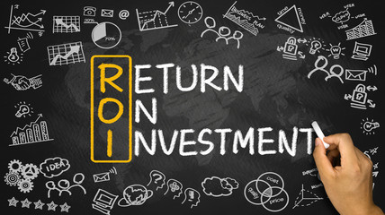 Fototapeta na wymiar ROI concept: return on investment