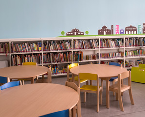 Sala biblioteca per bambini