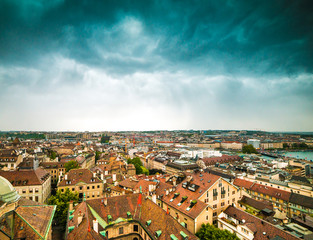 Fototapeta na wymiar view of Geneva Old Town