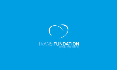 logo heart medical design - trans fundation - health care centre