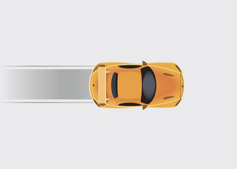 Racing car top view. Vector