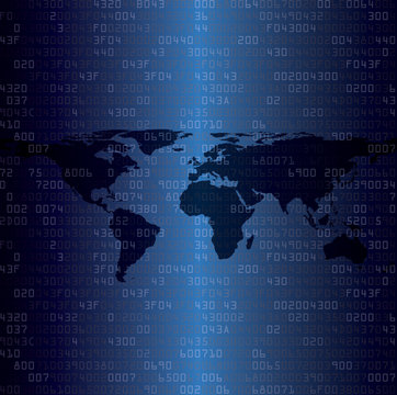 Security background with HEX-code