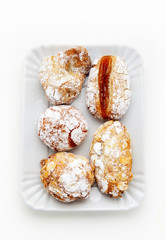 various Italian homemade cookies from the dough with almonds. si