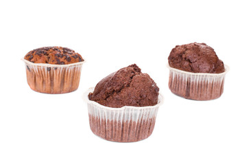 Muffins with chocolate.