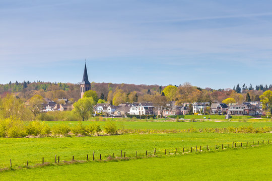 The small Dutch village of Dieren in front of the Veluwe