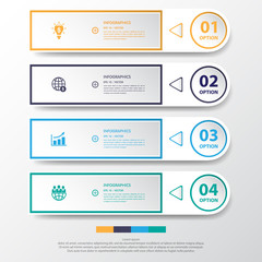 Design multicolor number timeline/graphic or website.Vector Eps1
