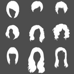 Vector Set of Female  Hairdress