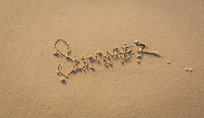 Summer word on sea  beach