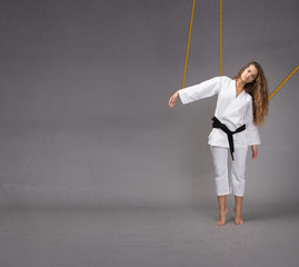 human puppet in karate version