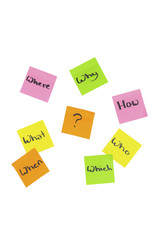 Note it stickers on a white background