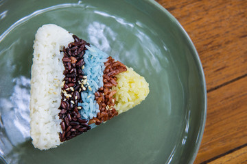 The variety colour of rice in triangle shape