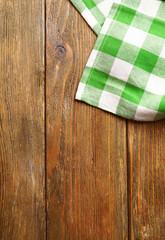 Napkin on wooden background