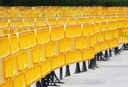 Plastic Yellow Barriers For Detour