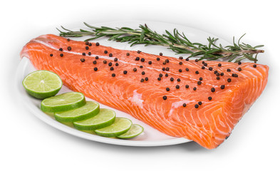 fresh salmon steak
