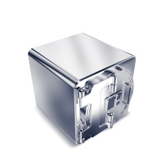 Metal safe. 3d illustration 