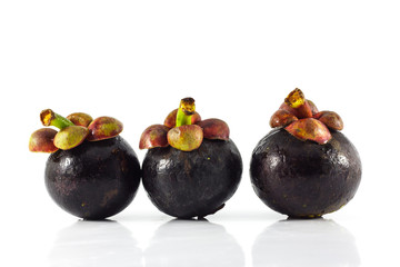 mangosteen on white background