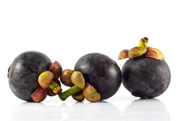 mangosteen on white background