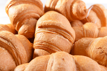 Delicious croissants close-up