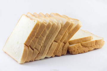 sliced bread isolated on white background