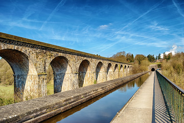 Perspective view of Chirk viaduct and aquaduct.