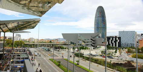 Panorámica de les Glories en Barcelona