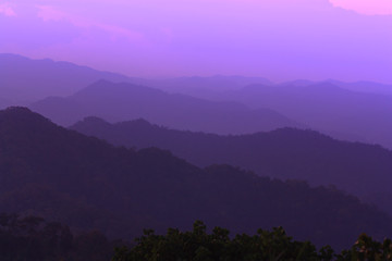 Obraz premium sunset on the mountain