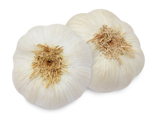 Group of garlic isolated on white background